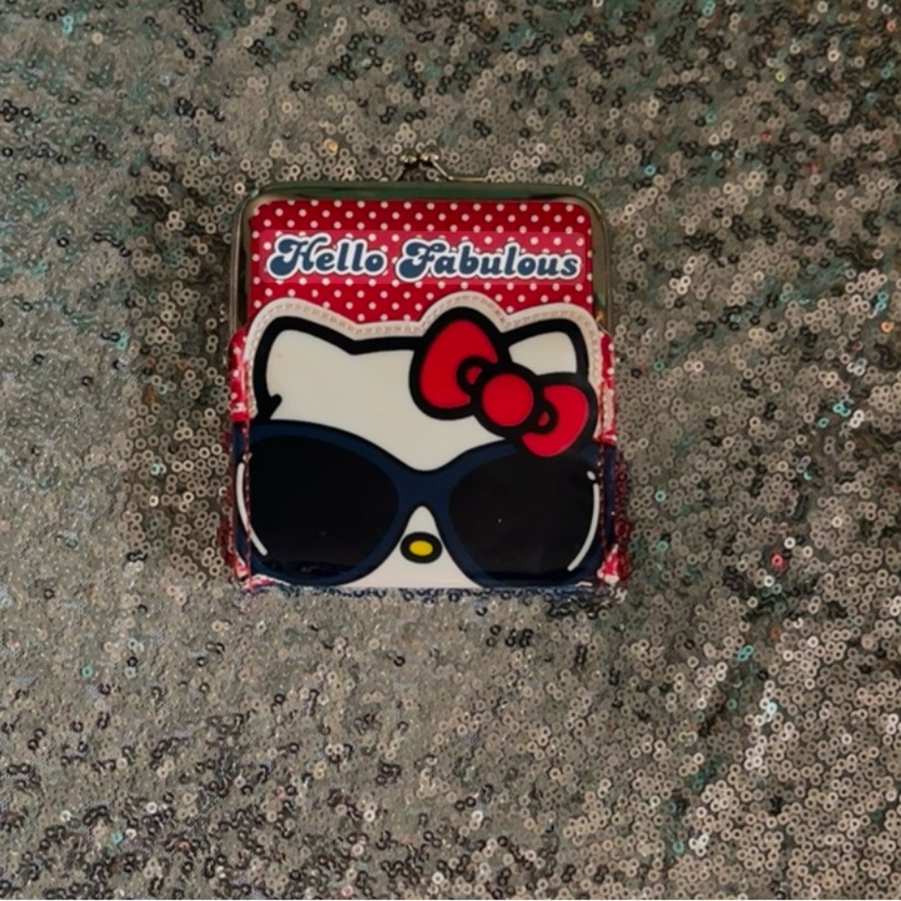 Hello Kitty “HELLO FABULOUS” Loungefly mini Wallet Coins purse